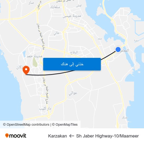 Sh Jaber Highway-10/Maameer to Karzakan map