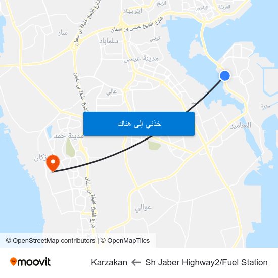 Sh Jaber Highway2/Fuel Station to Karzakan map