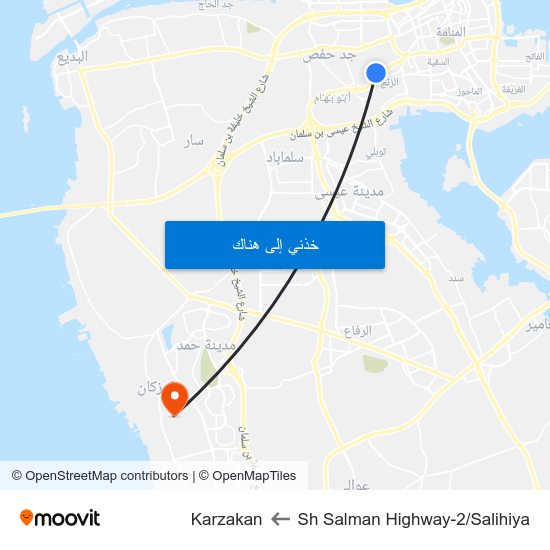 Sh Salman Highway-2/Salihiya to Karzakan map