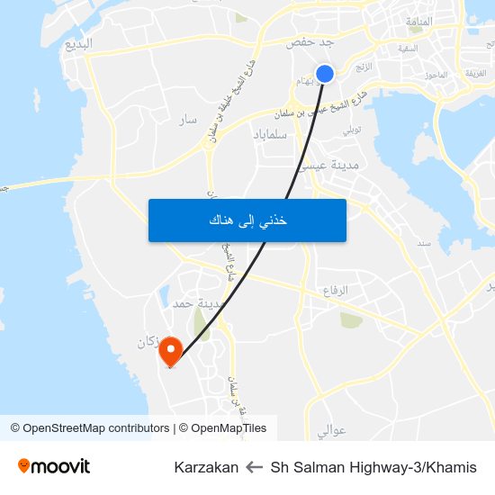 Sh Salman Highway-3/Khamis to Karzakan map