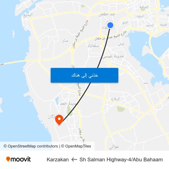 Sh Salman Highway-4/Abu Bahaam to Karzakan map
