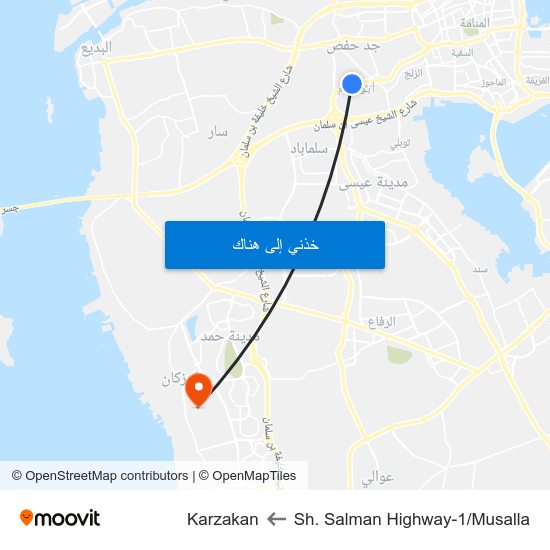 Sh. Salman Highway-1/Musalla to Karzakan map