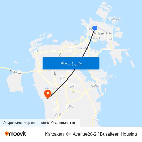 Avenue20-2 / Busaiteen Housing to Karzakan map