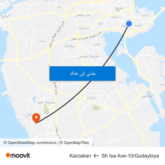 Sh Isa Ave-10/Gudaybiya to Karzakan map