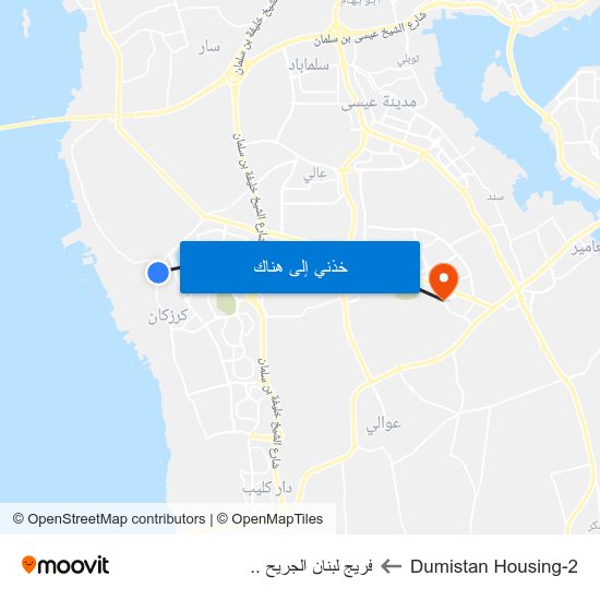Dumistan Housing-2 to فريج لبنان الجريح .. map