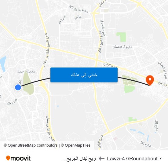 Lawzi-47/Roundabout 7 to فريج لبنان الجريح .. map