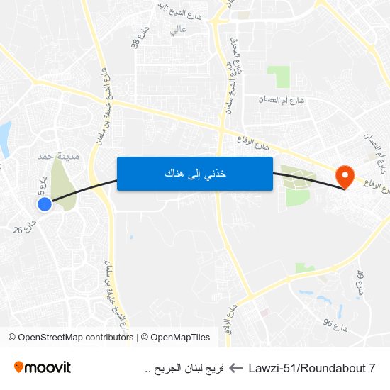 Lawzi-51/Roundabout 7 to فريج لبنان الجريح .. map