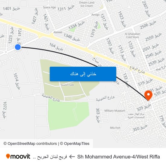 Sh Mohammed Avenue-4/West Riffa to فريج لبنان الجريح .. map