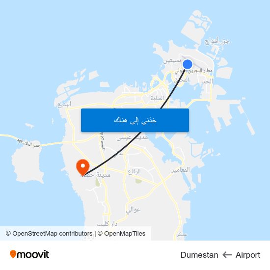 Airport to Dumestan map