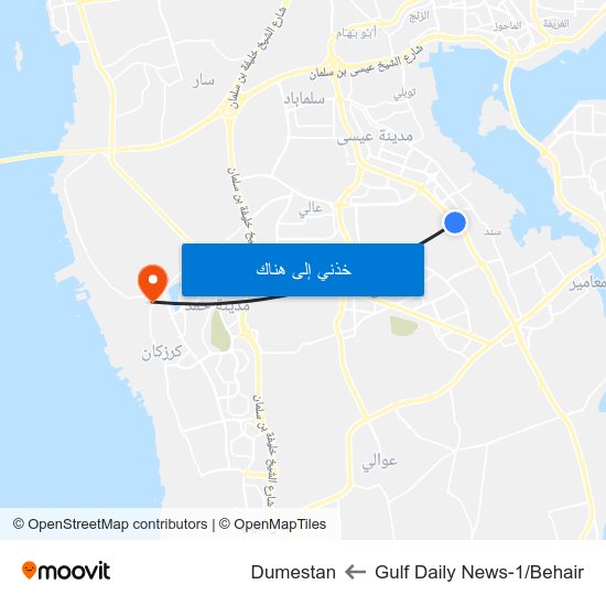 Gulf Daily News-1/Behair to Dumestan map