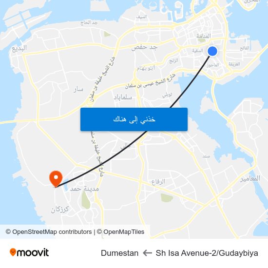 Sh Isa Avenue-2/Gudaybiya to Dumestan map