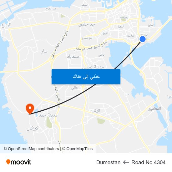 Road No 4304 to Dumestan map