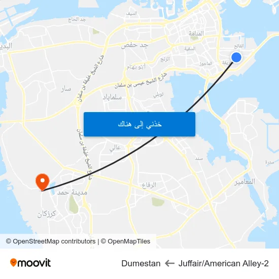 Juffair/American Alley-2 to Dumestan map