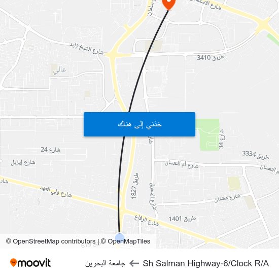 Sh Salman Highway-6/Clock R/A to جامعة البحرين map
