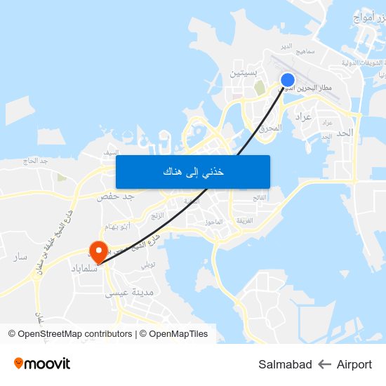 Airport to Salmabad map