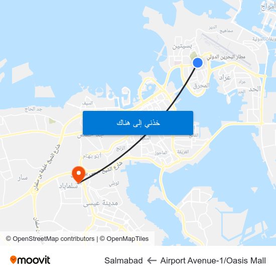 Airport Avenue-1/Oasis Mall to Salmabad map
