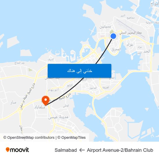 Airport Avenue-2/Bahrain Club to Salmabad map