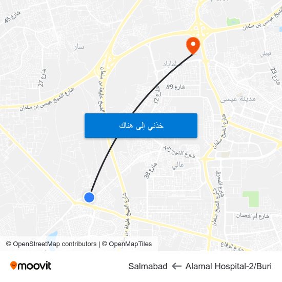 Alamal Hospital-2/Buri to Salmabad map
