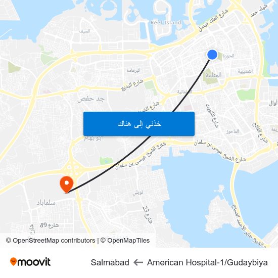 American Hospital-1/Gudaybiya to Salmabad map