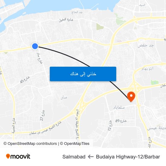 Budaiya Highway-12/Barbar to Salmabad map