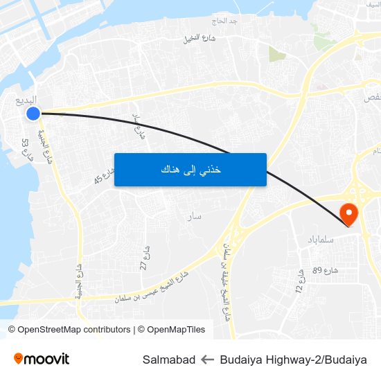 Budaiya Highway-2/Budaiya to Salmabad map