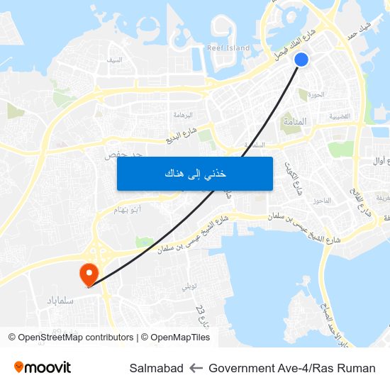 Government Ave-4/Ras Ruman to Salmabad map
