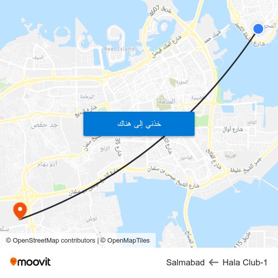 Hala Club-1 to Salmabad map