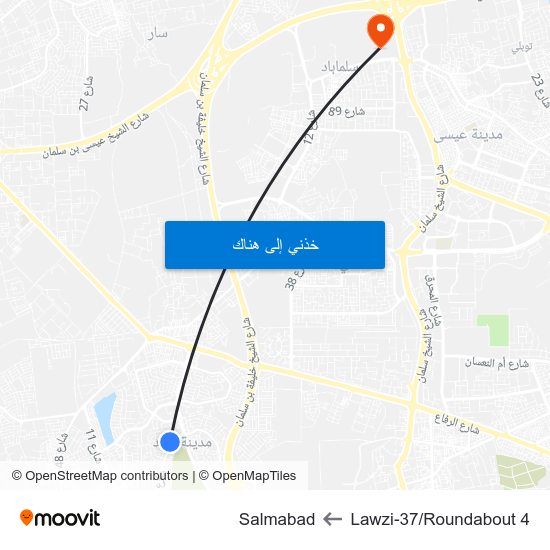 Lawzi-37/Roundabout 4 to Salmabad map