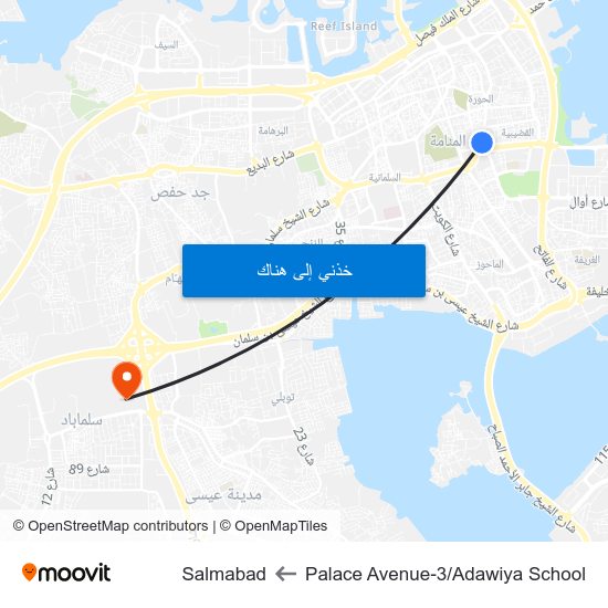 Palace Avenue-3/Adawiya School to Salmabad map