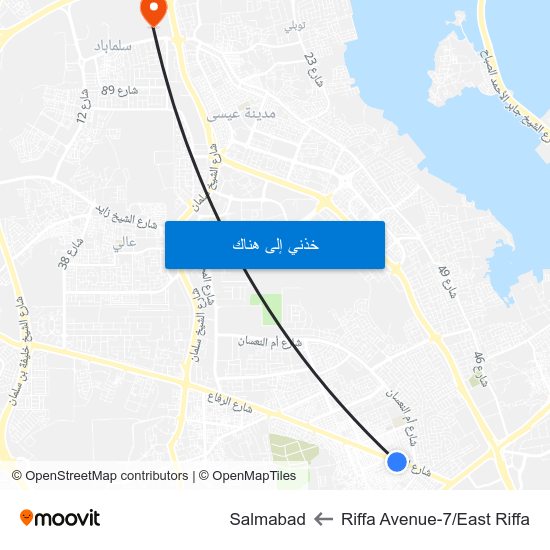 Riffa Avenue-7/East Riffa to Salmabad map