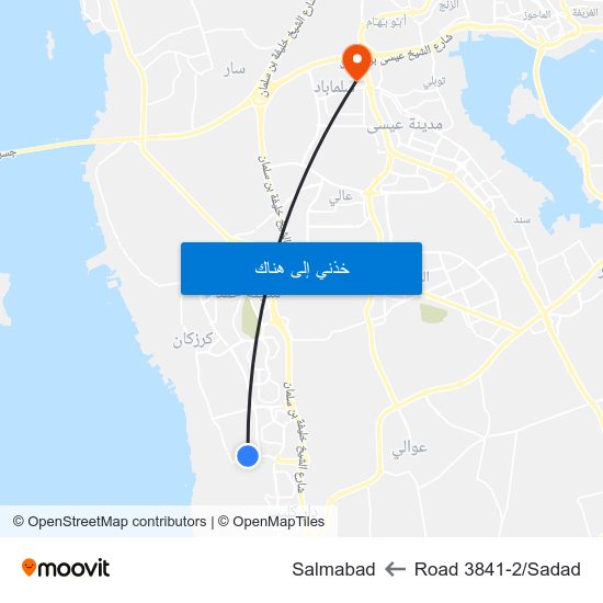 Road 3841-2/Sadad to Salmabad map