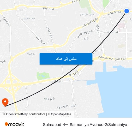 Salmaniya Avenue-2/Salmaniya to Salmabad map