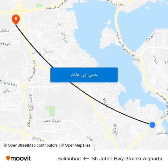 Sh Jaber Hwy-3/Alakr Algharbi to Salmabad map