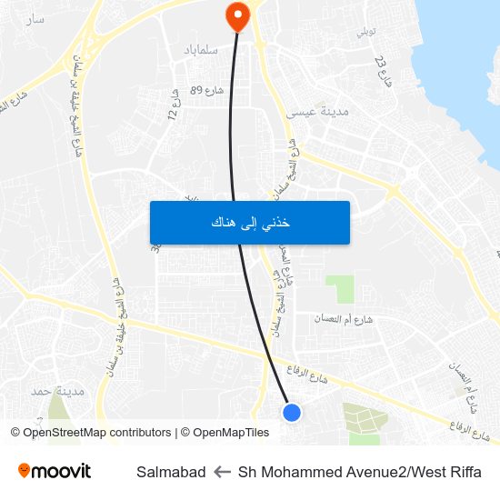 Sh Mohammed Avenue2/West Riffa to Salmabad map