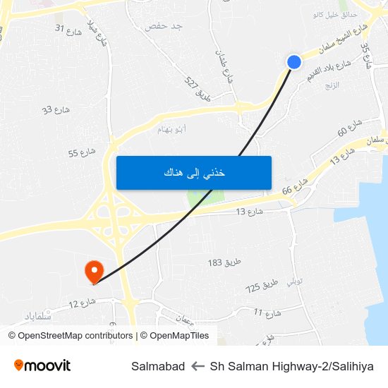 Sh Salman Highway-2/Salihiya to Salmabad map