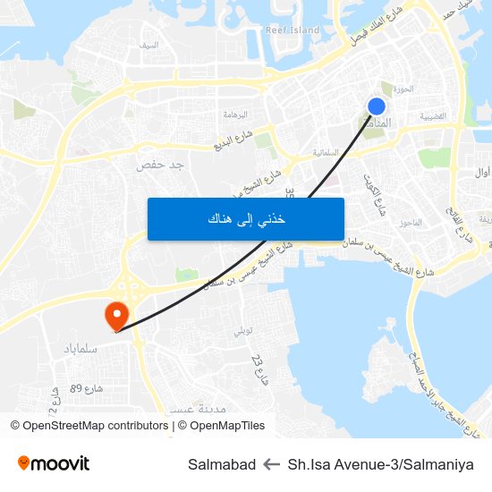 Sh.Isa Avenue-3/Salmaniya to Salmabad map