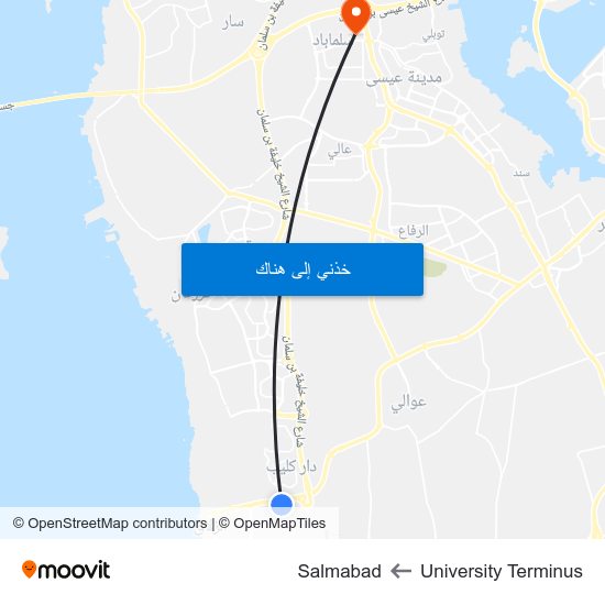 University Terminus to Salmabad map