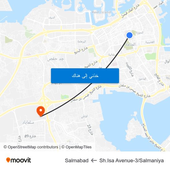 Sh.Isa Avenue-3/Salmaniya to Salmabad map