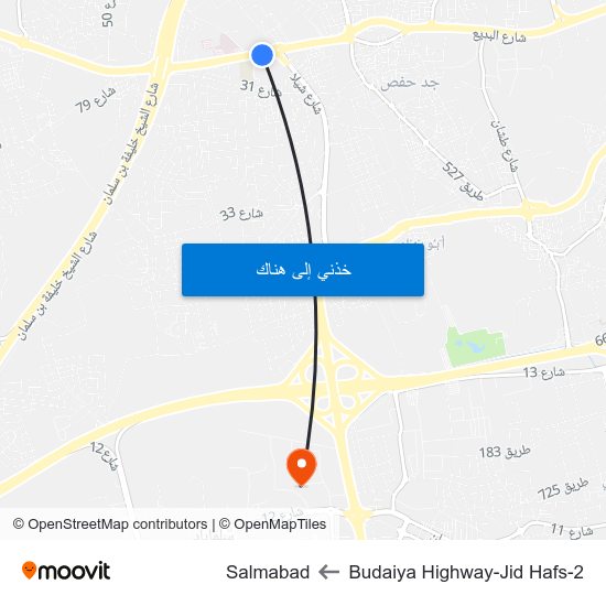 Budaiya Highway-Jid Hafs-2 to Salmabad map