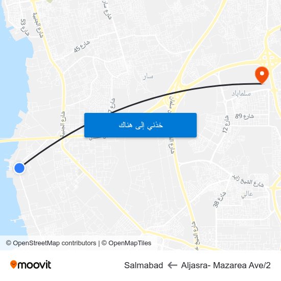 Aljasra- Mazarea Ave/2 to Salmabad map