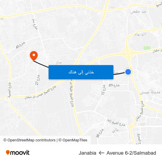 Avenue 6-2/Salmabad to Janabia map