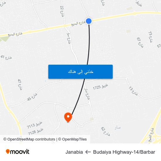 Budaiya Highway-14/Barbar to Janabia map