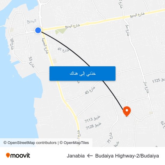 Budaiya Highway-2/Budaiya to Janabia map