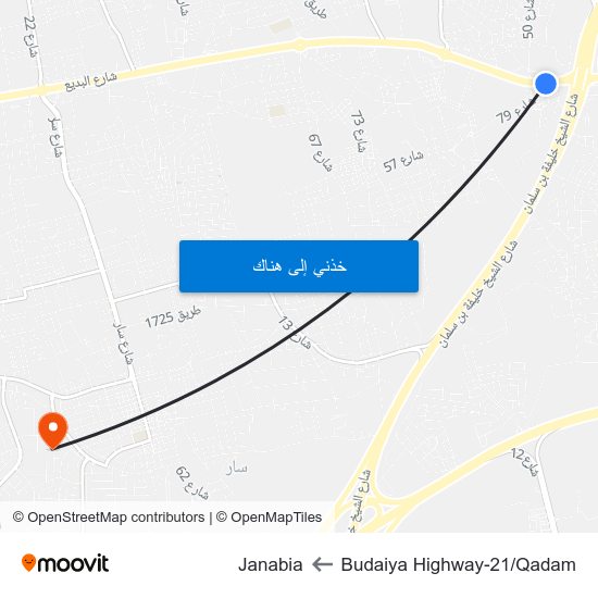 Budaiya Highway-21/Qadam to Janabia map