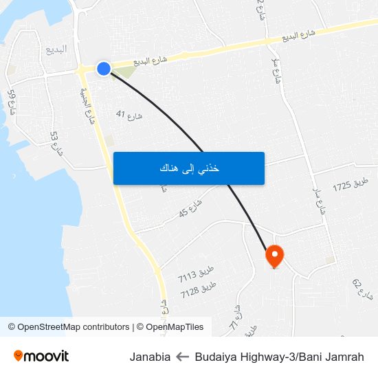 Budaiya Highway-3/Bani Jamrah to Janabia map