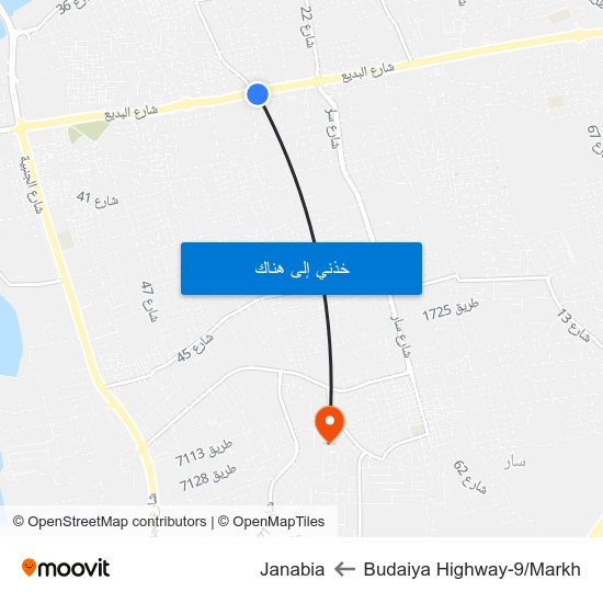 Budaiya Highway-9/Markh to Janabia map