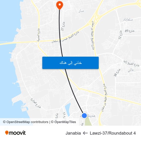 Lawzi-37/Roundabout 4 to Janabia map