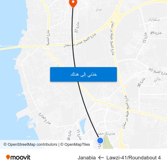 Lawzi-41/Roundabout 4 to Janabia map