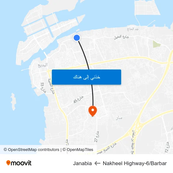 Nakheel Highway-6/Barbar to Janabia map
