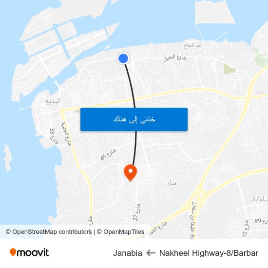 Nakheel Highway-8/Barbar to Janabia map